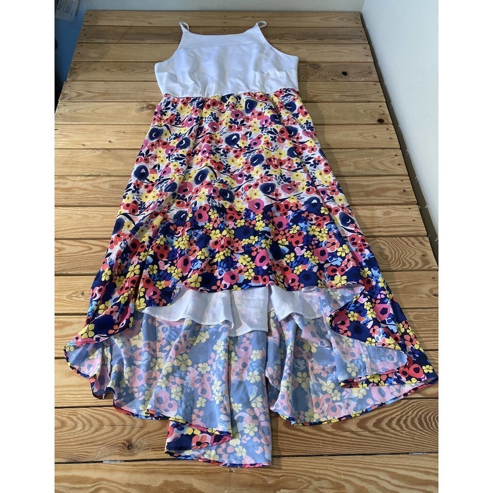 Hutch Women’s White Floral Sleeveless Midi Sundress Size Xl